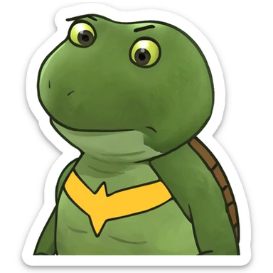 Turtle dressed as flash sticker