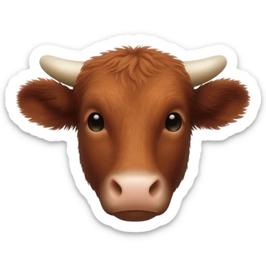 real simental bull head sticker