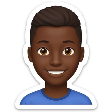 an african teen with mid taper sticker