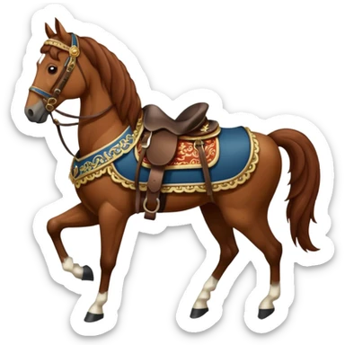 Horse with Cossack saddle sticker