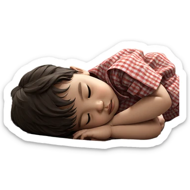 peaceful sleeping girl portrait sticker