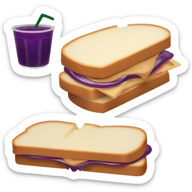 penut butter and jelly sandwich  sticker