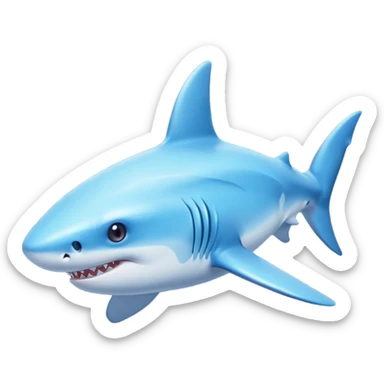 small glowing shark sticker