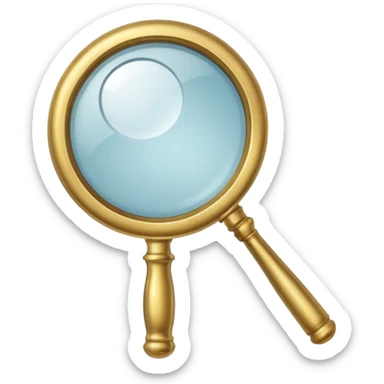 magnifying glass sticker