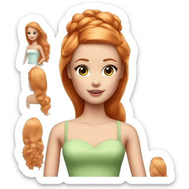 Beautiful Barbie ginger fair skin sticker