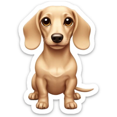 cream dachshund with brown eyes sticker