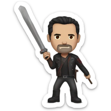 negan with lucille sticker