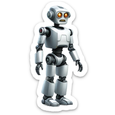 Sci-fi robot 50s full body sticker