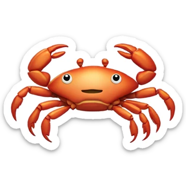 Crab with a weight  sticker