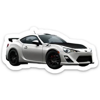 Toyota frs hood black , wheel is volks racing rim sticker