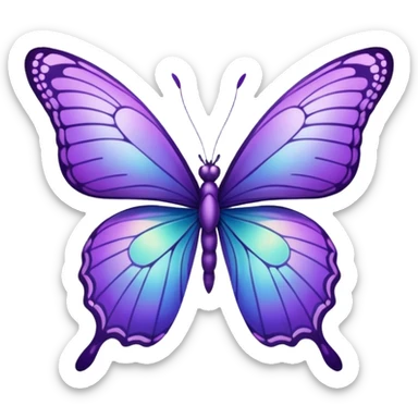 Borboleta roxa emoji sticker