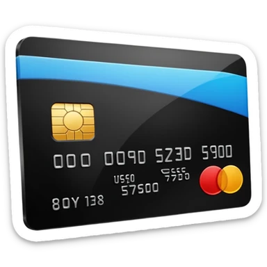 black credit card, no text sticker