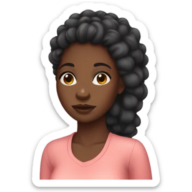 Black girl with acne sticker