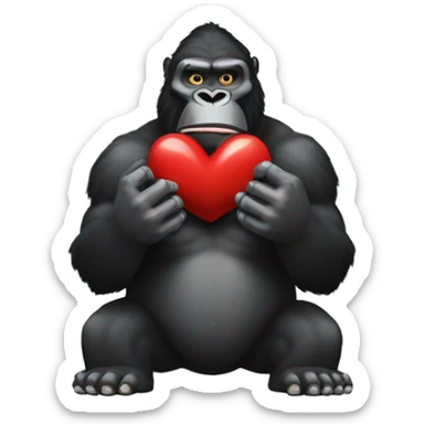 King Kong WITH LOVE HEART HANDS sticker