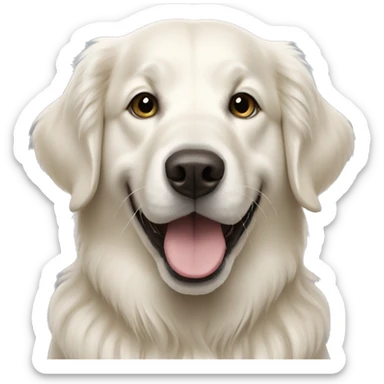 White golden retriever sticker