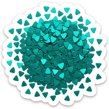 Teal celebration sticker