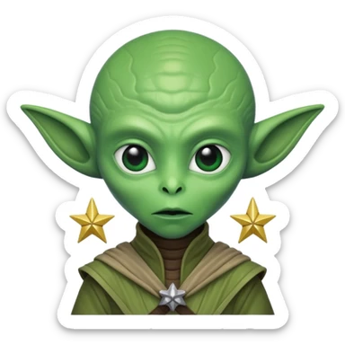 happle alien in star war sticker
