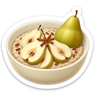 Oatmeal with pears sticker