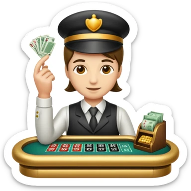 casino cashier sticker