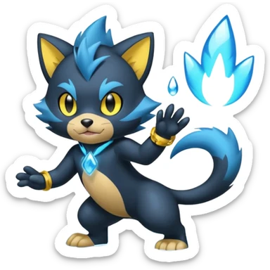 Luxray-Dewott-fusion sticker