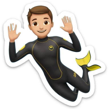 scuba diving fun sticker