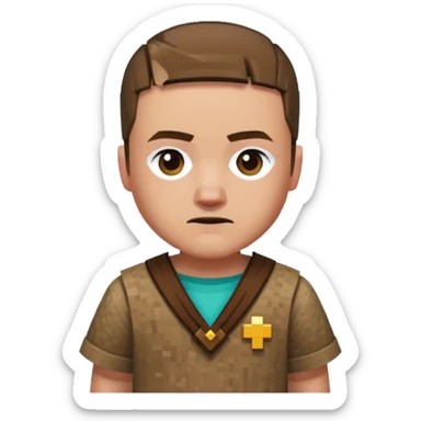 jessie pinkman as villager from minecraft sticker