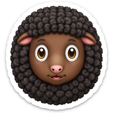 Black sheep emoji sticker