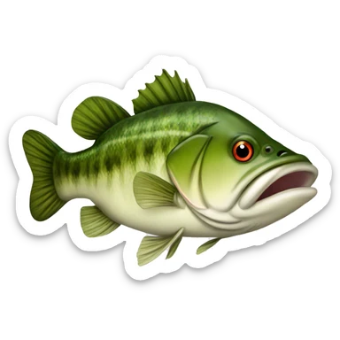 fat fat fat largemouth bass sticker