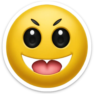 Pac-Man which just has two black dots as the eyes and a wide open mouth which is just pitch black sticker