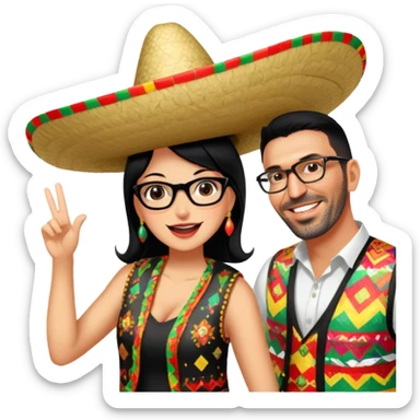 Fiestero with Sombrero sticker