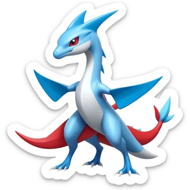 Latias-Salamence-Fakémon-hybrid-creature (full body)  sticker