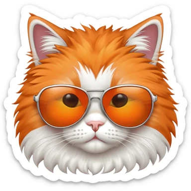 Cat with sunglasses sticker