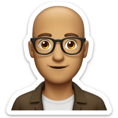 italian guy with glasses sticker