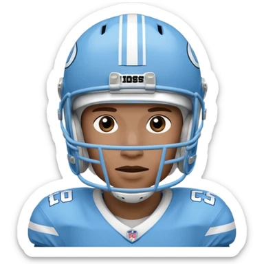 college football player Carolina Blue sticker