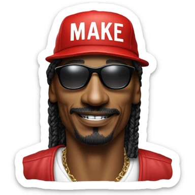 Red hat make American great snoop dogg sticker