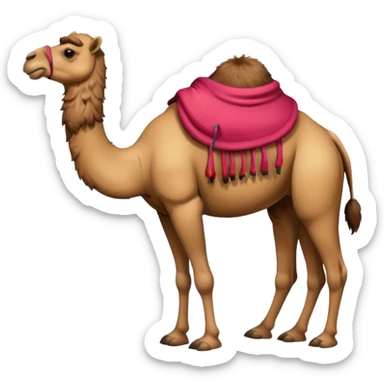 a camel in snow sticker