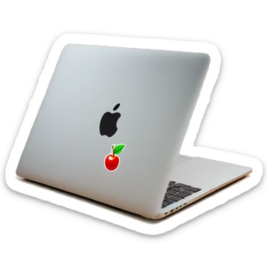 macbook covered with cherry sticker sticker
