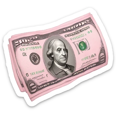 Pink money  sticker