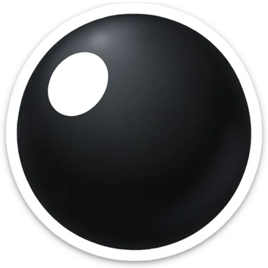 Black Ball with MB written on it. Nothing else no holes. sticker