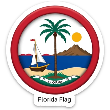 Florida flag sticker