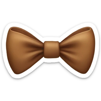 A cute bow with a brown color sticker