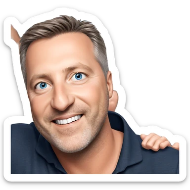 happy boy with blue eyes sticker