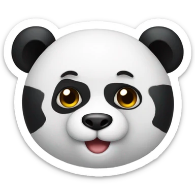 panda with hearth eyes  sticker