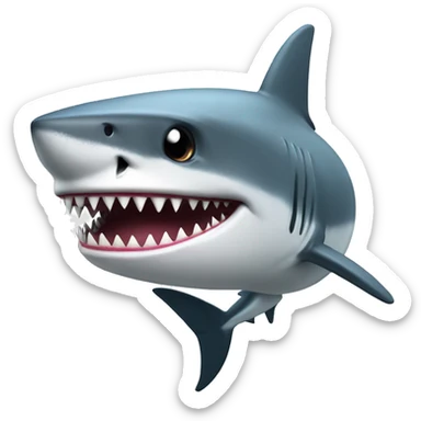 shark wih gun sticker