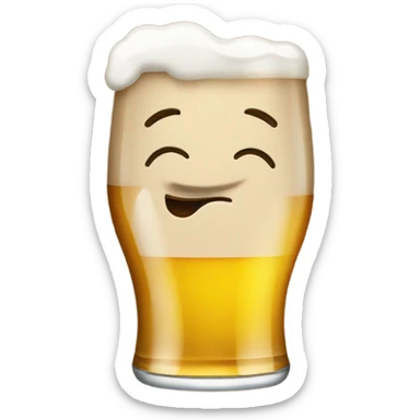 A beer drinking a beer sticker
