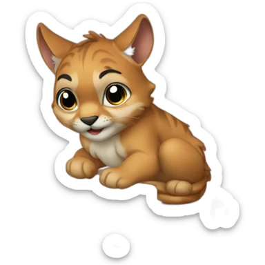 cuty linx similar to stitch studying sticker