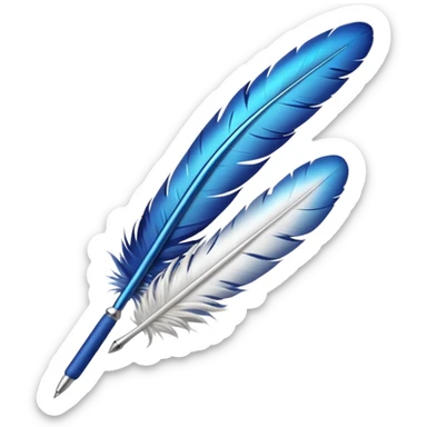 feather pen sticker