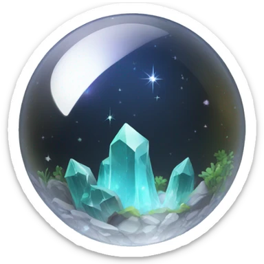 crystal magic ball sticker