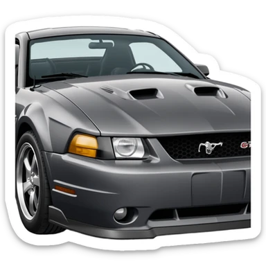 Dark Grey 2003 mustang gt emoji sticker