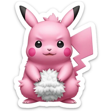 Pink pikachu sticker